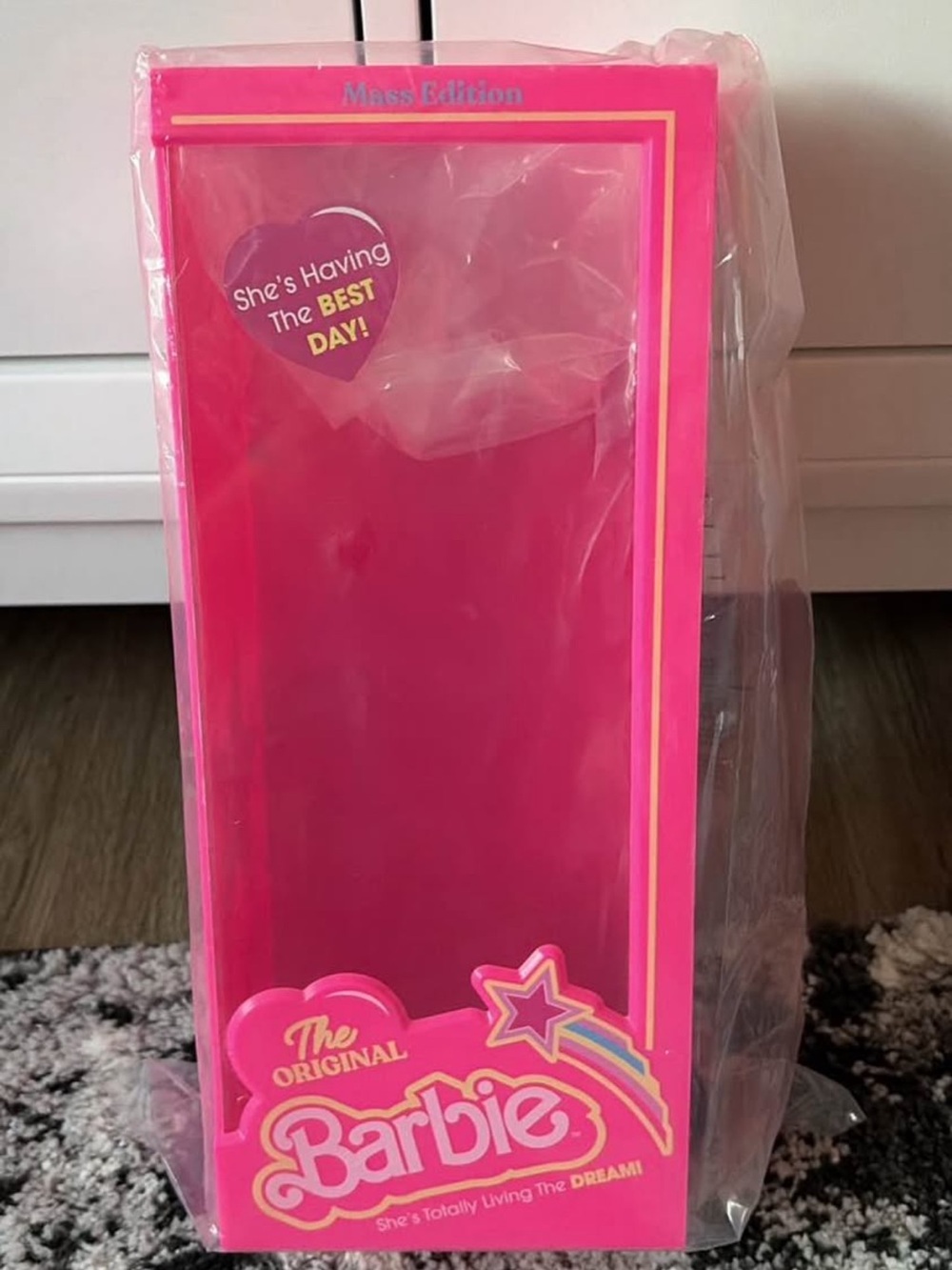 Barbie Bright Pink Display Box with Star Graphics